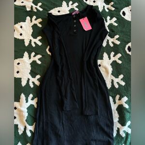 Mini black long sleeve Dress